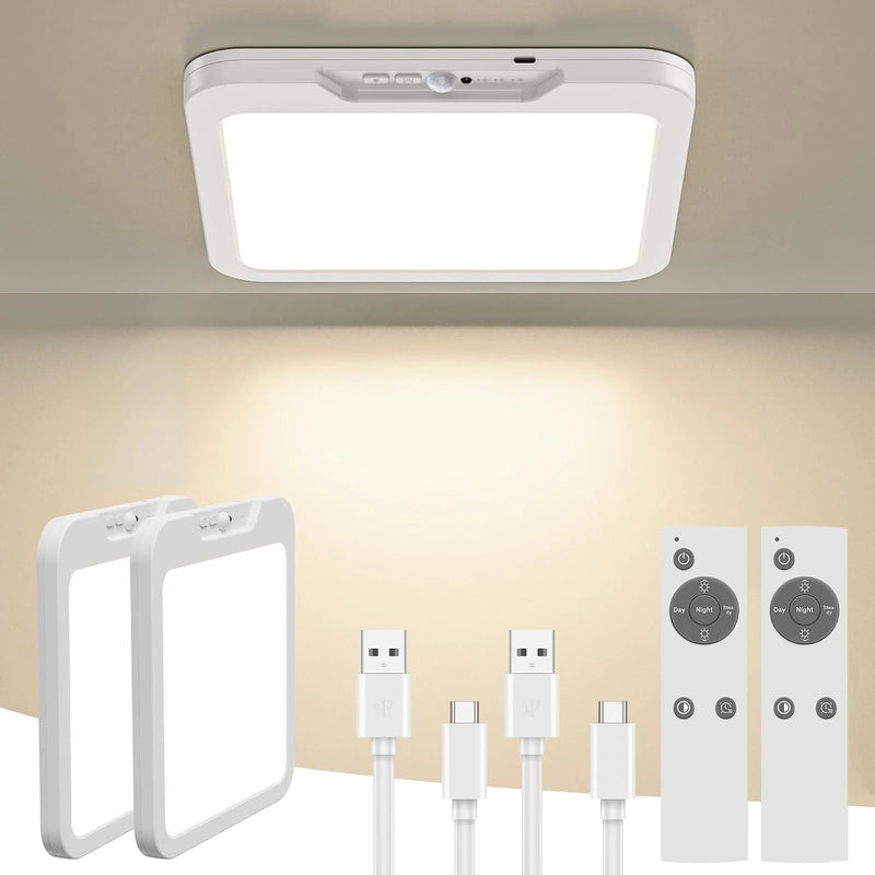 Rechargeable LED Ceiling Light with Remote & Motion Sensor