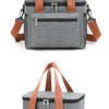 Insulated Double-Layer Lunch Tote with Shoulder Strap