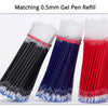 Smooth 0.5mm Gel Pen Set with Refills (Black, Blue, Red)