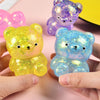 Glitter Gummy Bear Stress Relief Squeeze Toy