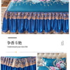 4-Piece Royal Blue Bedding Set with Bed Skirt and Pillow Covers