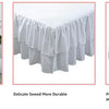 Two-Layer Ruffled Crib Bed Skirt for Standard and Toddler Beds