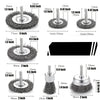 10-Pack Crimped Wire Wheel Brush Set with 1/4" Hex Shanks for Drills