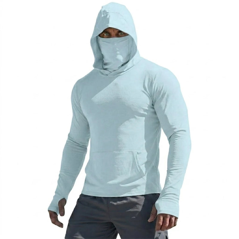 Sudadera con capucha para hombre con protección solar UPF 50+
