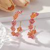 Pendientes Gota de Girasol con Cuentas Estilo Bohemio