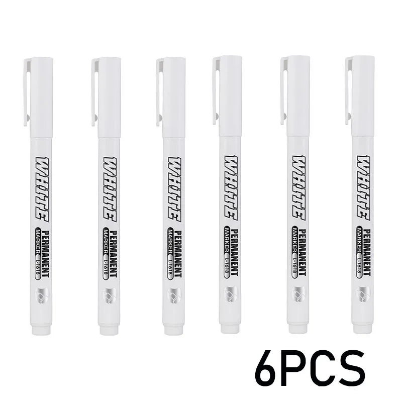 Waterproof White Paint Marker Pen – Permanent, 1mm Fine Tip