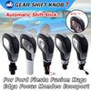Set of five leather-wrapped automatic gear shift knobs for Ford Fiesta, Fusion, Kuga, Edga, Focus, Mondeo, and Ecosport.