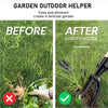 Ergonomic Long-Handle Weed Puller with 4-Prong Steel Head
