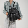 Gothic PU Leather Backpack with Rivet Accents