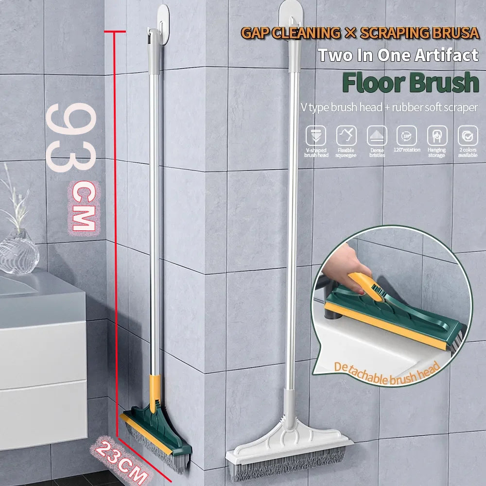 3-in-1 Rotating Scrub Brush with Long Handle
