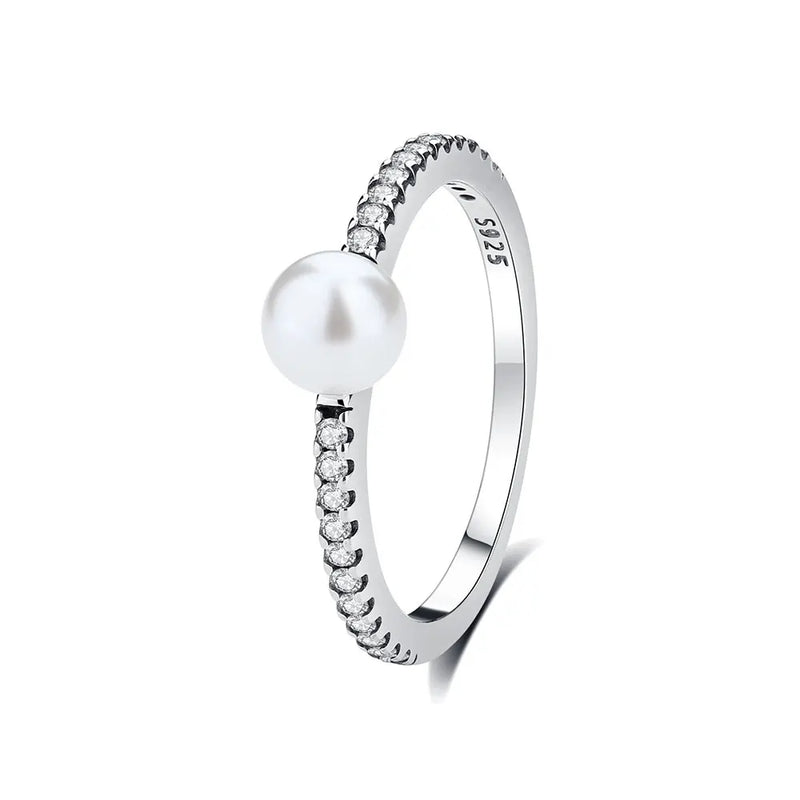 Sterling Silver Heart Ring with Cubic Zirconia