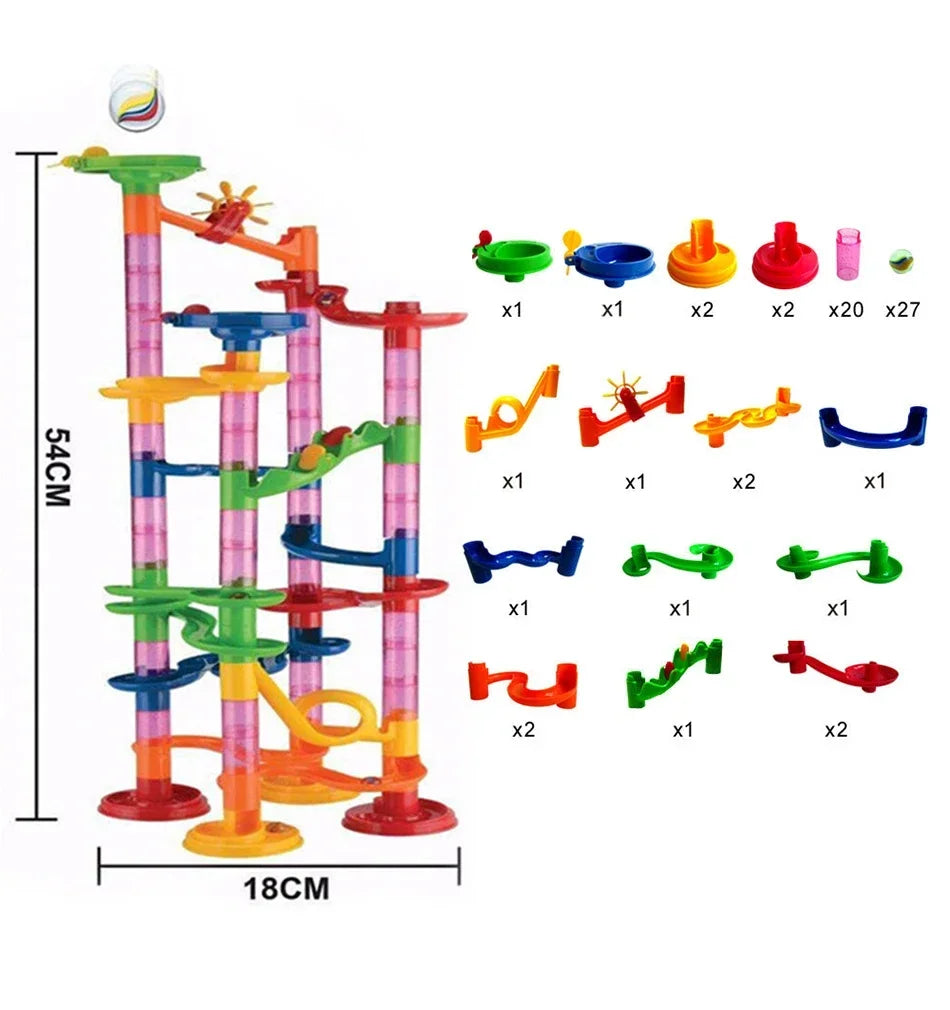 DIY Marble Run Building Blocks Set