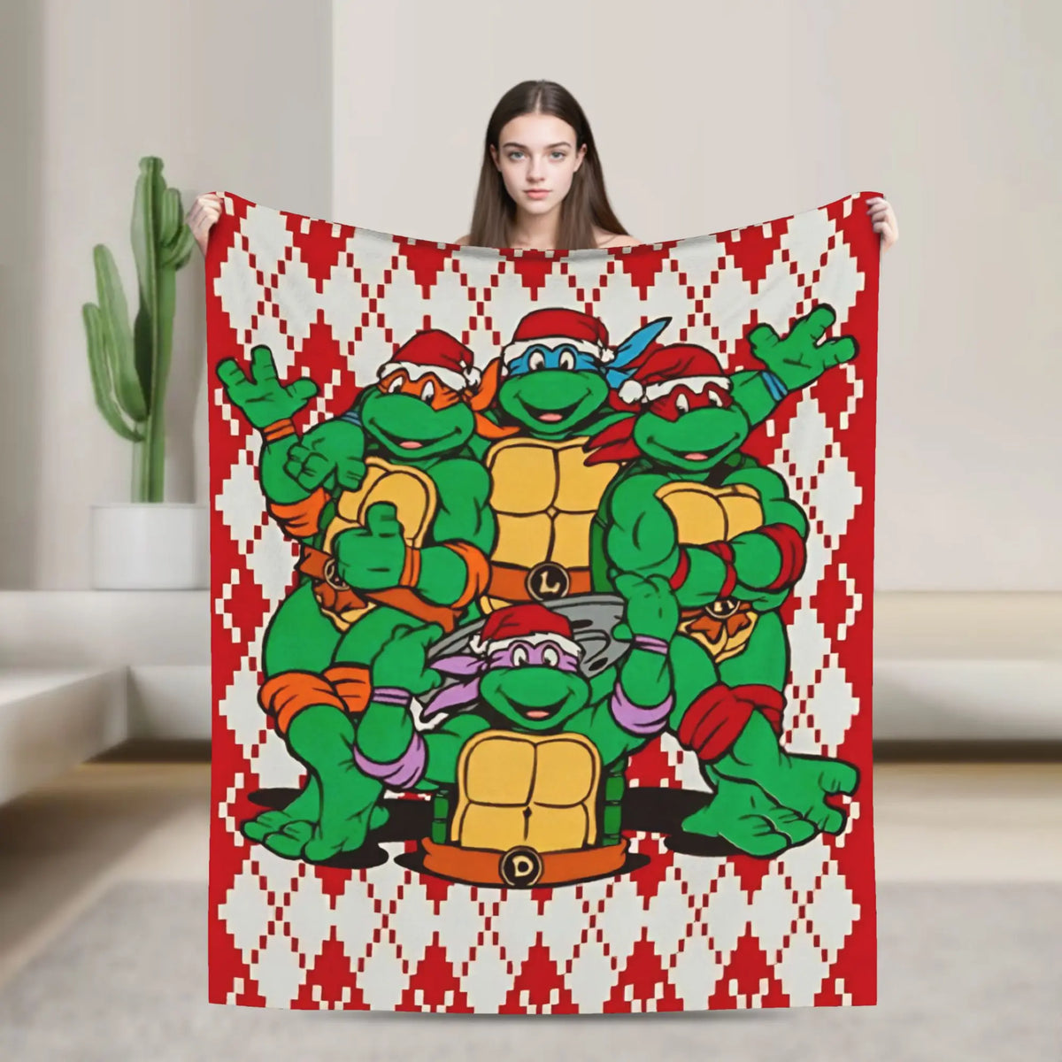 TMNT Graphic Flannel Throw Blanket