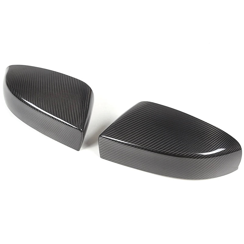 Black carbon fiber side mirror covers for Maserati Ghibli or Quattroporte cars