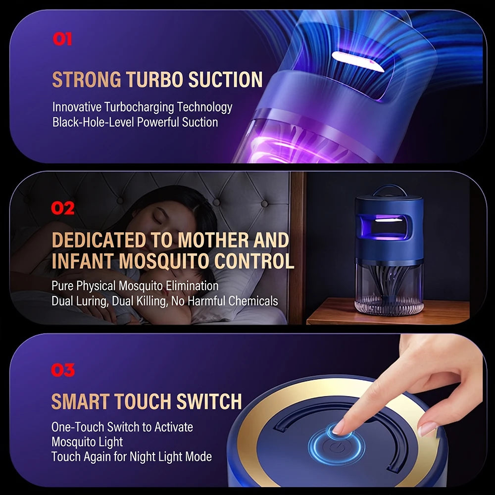 UV Mosquito Killer Lamp with Quiet Suction Fan