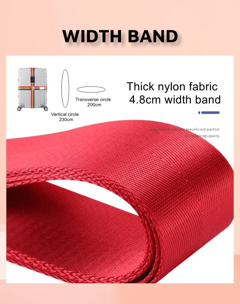 Anti-Theft Luggage Cross Strap with Adjustable Buckle