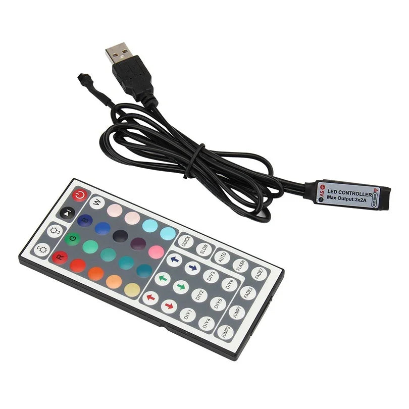 USB Bluetooth RGB LED Strip Controller with IR remote and cable