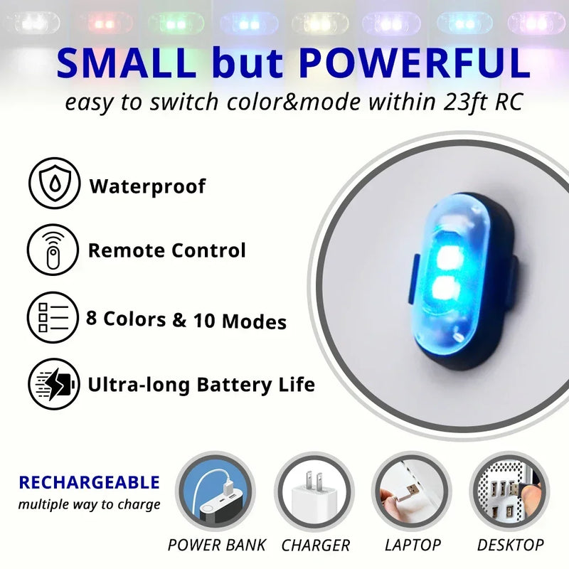 Rechargeable RGB LED Footwell Light with Remote