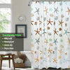 Starfish Waterproof PEVA Shower Curtain with Hooks