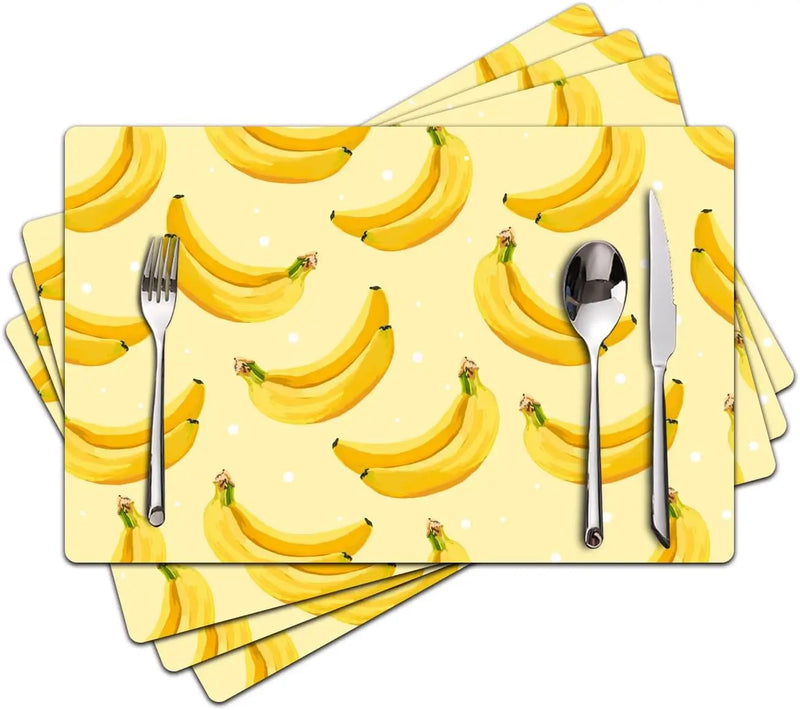 Floral Linen Placemats for Dining Table