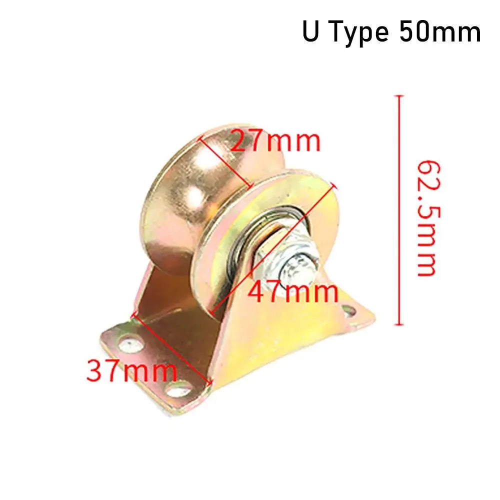 U-Typ 50mm Edelstahl-Rollierrad mit Maßen 27mm, 47mm und 62,5mm.