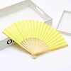 Classic Bamboo Folding Fan with Blank Canvas Design