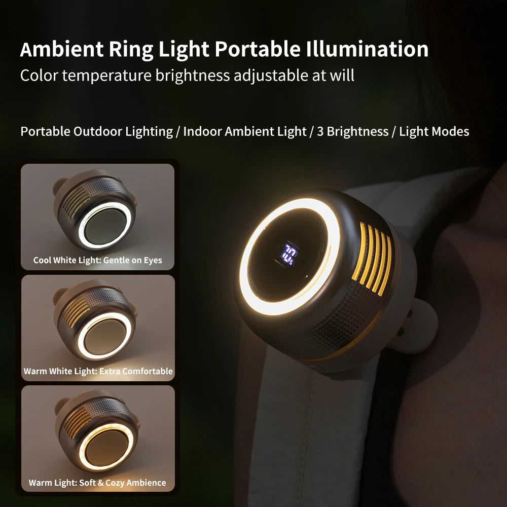 Portable Clip-On Fan with 2000mAh Battery