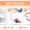 5-in-1 USB-C SD Card Reader with Charging Port
