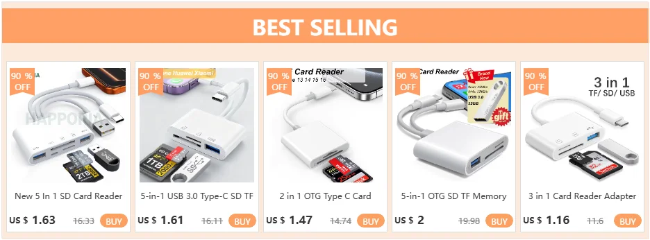 5-in-1 USB-C SD Card Reader with Charging Port
