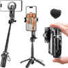 Compact Magnetic Selfie Stick Tripod with Bluetooth Remote