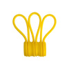 A pack of three yellow magnetic silicone cable ties used for organizing cords.