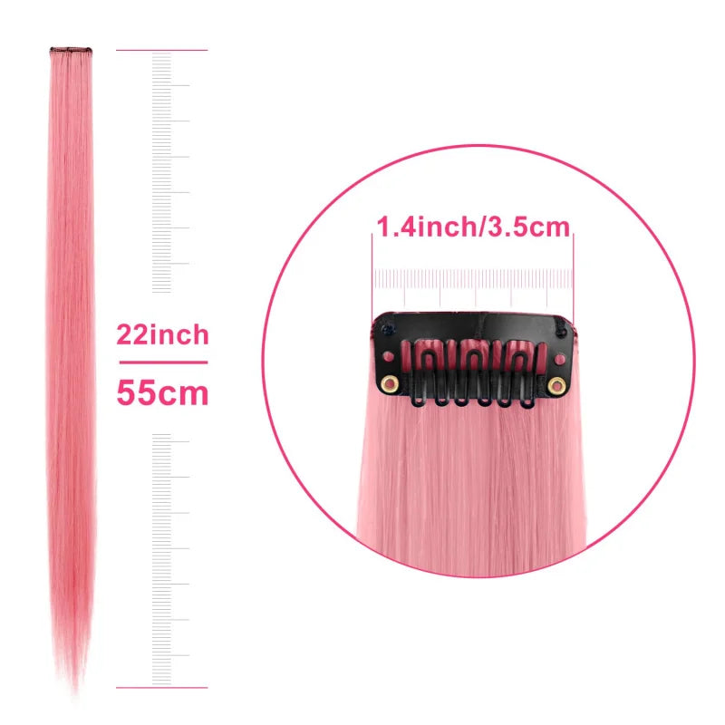 Extensiones de Cabello con Clips Arcoíris