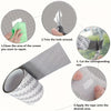 Instructions for using self-adhesive window screen repair tape to fix holes in mosquito mesh.