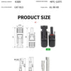 Product parameters and size diagrams for a photovoltaic connector kit.