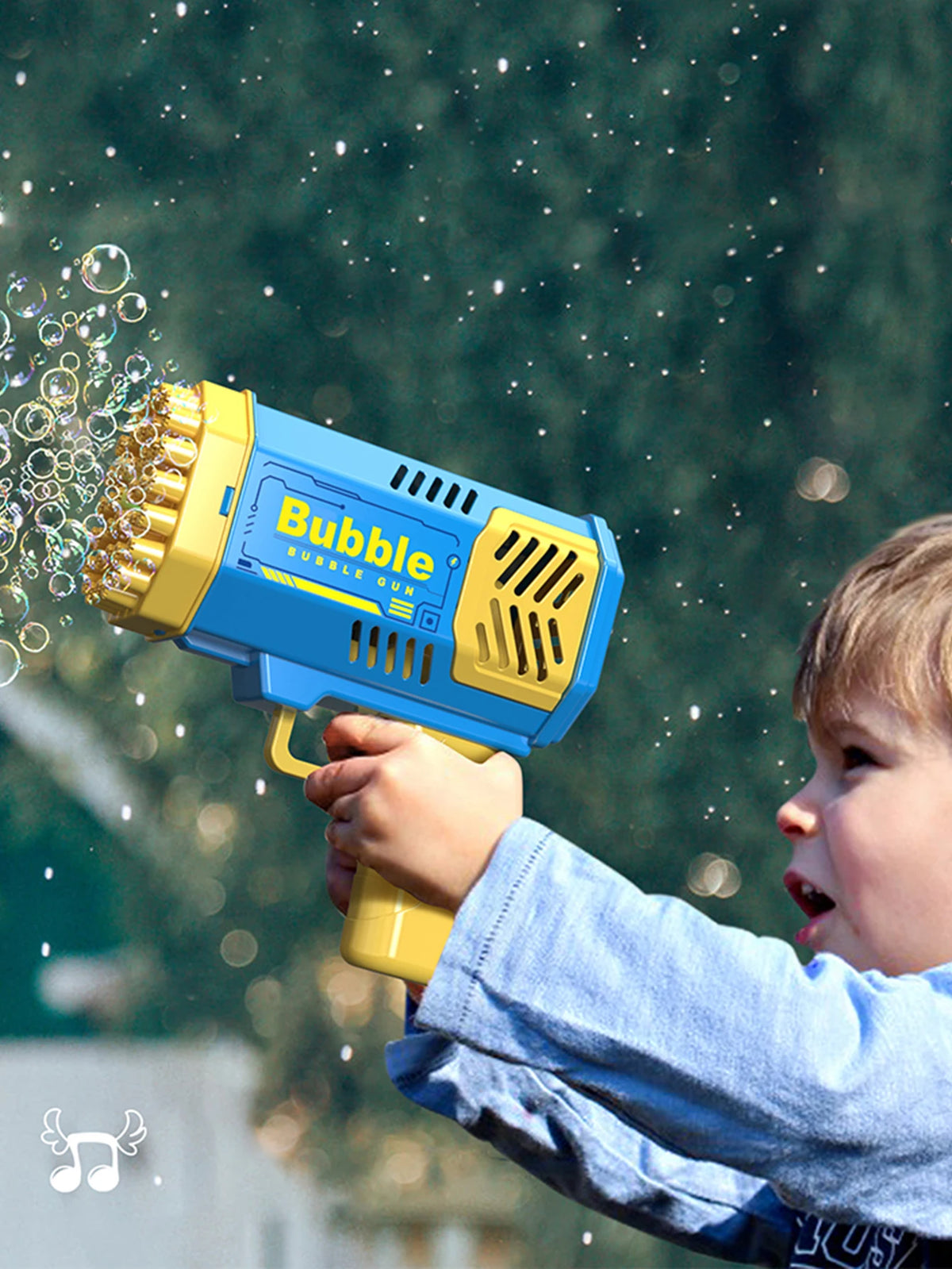 Kids Bubble Blower Gun - 40 Hole Electric Toy