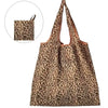Leopard Print Foldable Shopping Tote – Large Capacity Reusable Bag