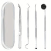 A set of premium stainless steel dental care tools for oral hygiene, including various instruments.