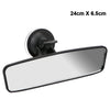 A rectangular black car rear view mirror with a round mounting base.