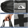 Insulated cooler bag features a smooth zipper, ticket pocket, reinforced webbing handle, and waterproof fabric.