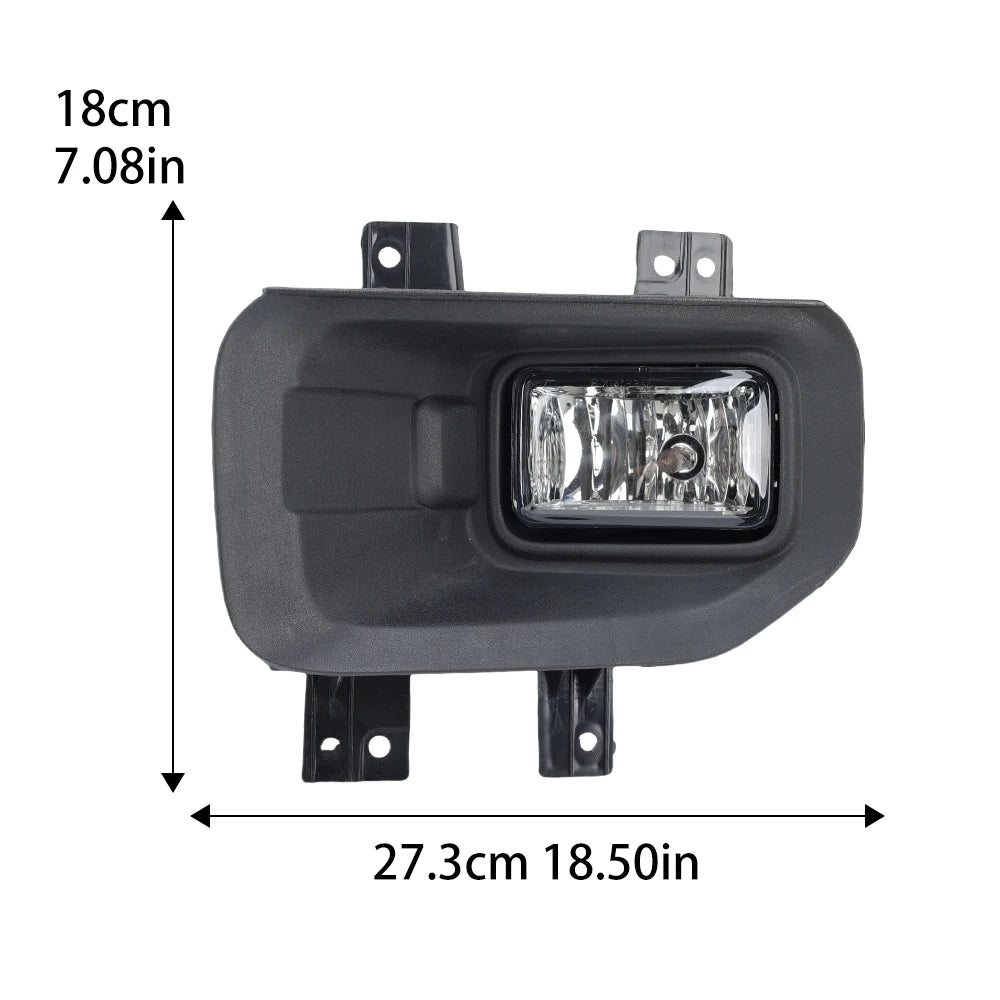 Black fog light assembly for Ford F-150 with halogen bulbs, showing the housing and mounting tabs.