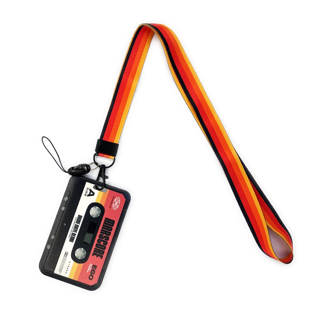 Retro Tape Design Lanyard with Card Holder