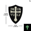 Knights Templar Cross Patch with Hook and Loop Backing