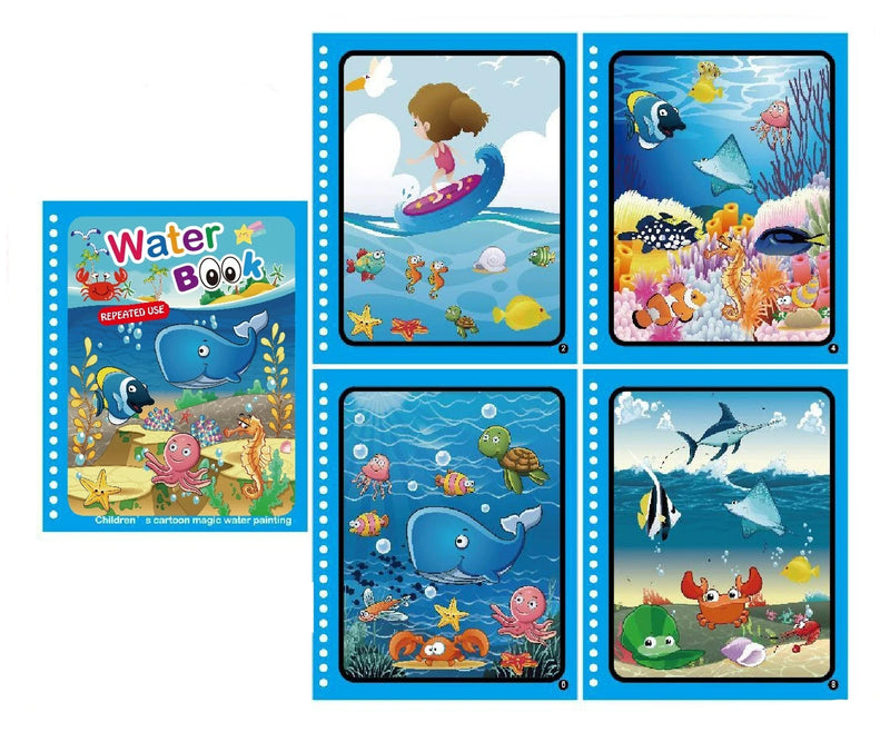 Reusable Magic Water Drawing Book for Kids