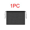 A black mesh car sunshade designed for windshield protection.