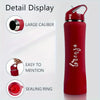 Personalized Engraved Stainless Steel Water Bottle with Straw
