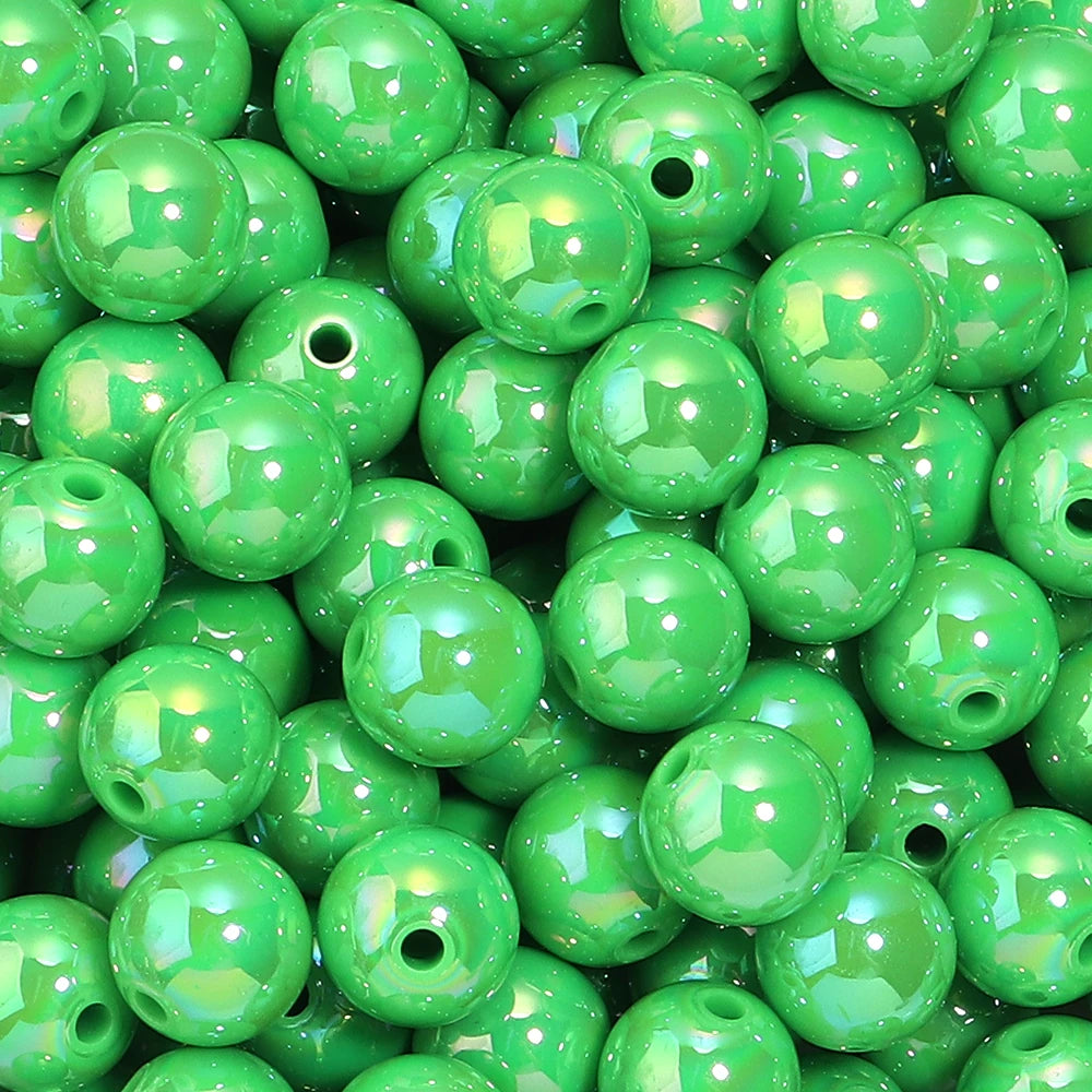 AB Color Acrylic Round Beads for Jewelry Making