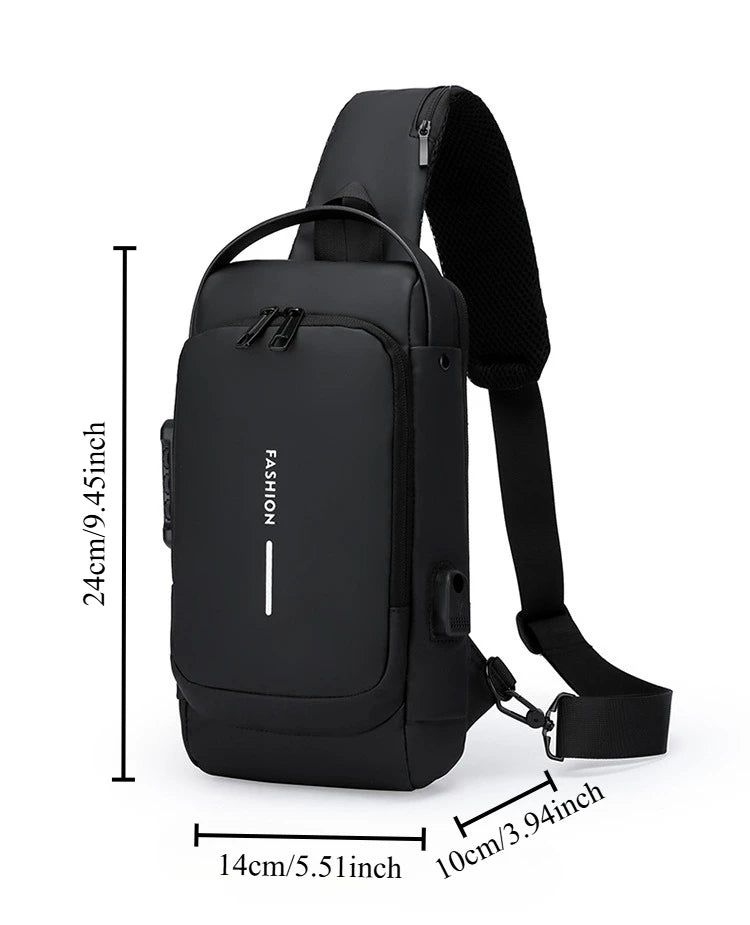 Secure Chest Bag with Combination Lock