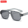 Retro Double-Bridge Square Sunglasses