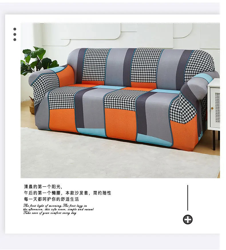 Stretch Sofa Cover with Non-Slip Backing