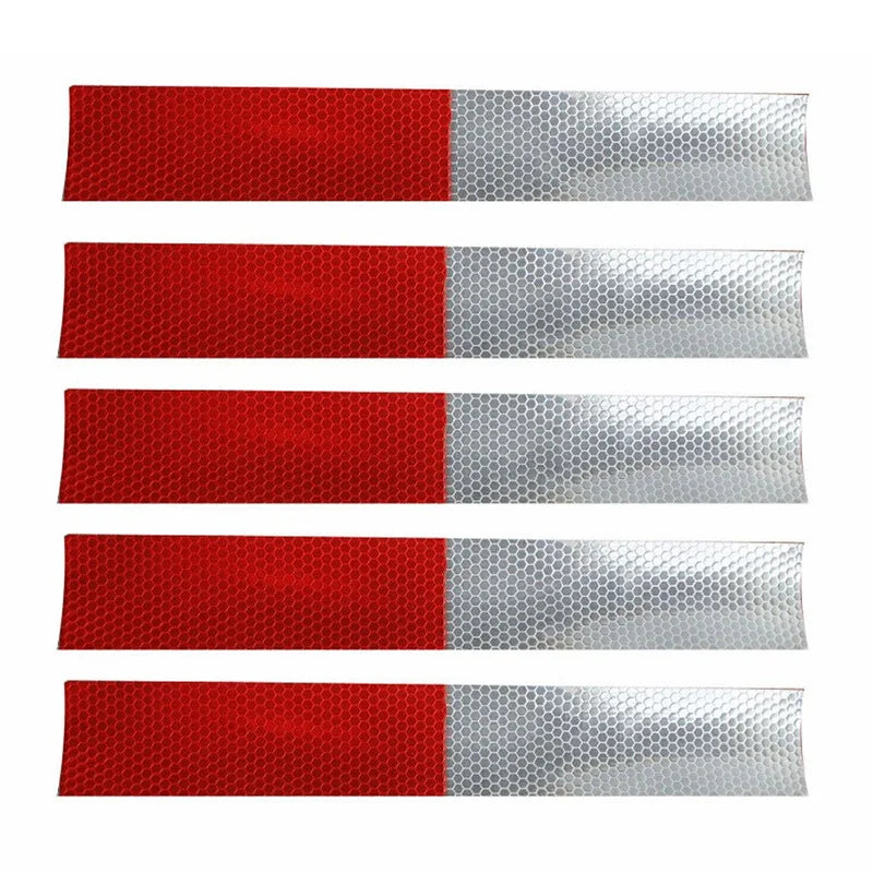Red and White Reflective Safety Tape for Vehicles and Trailers (10-Pack)